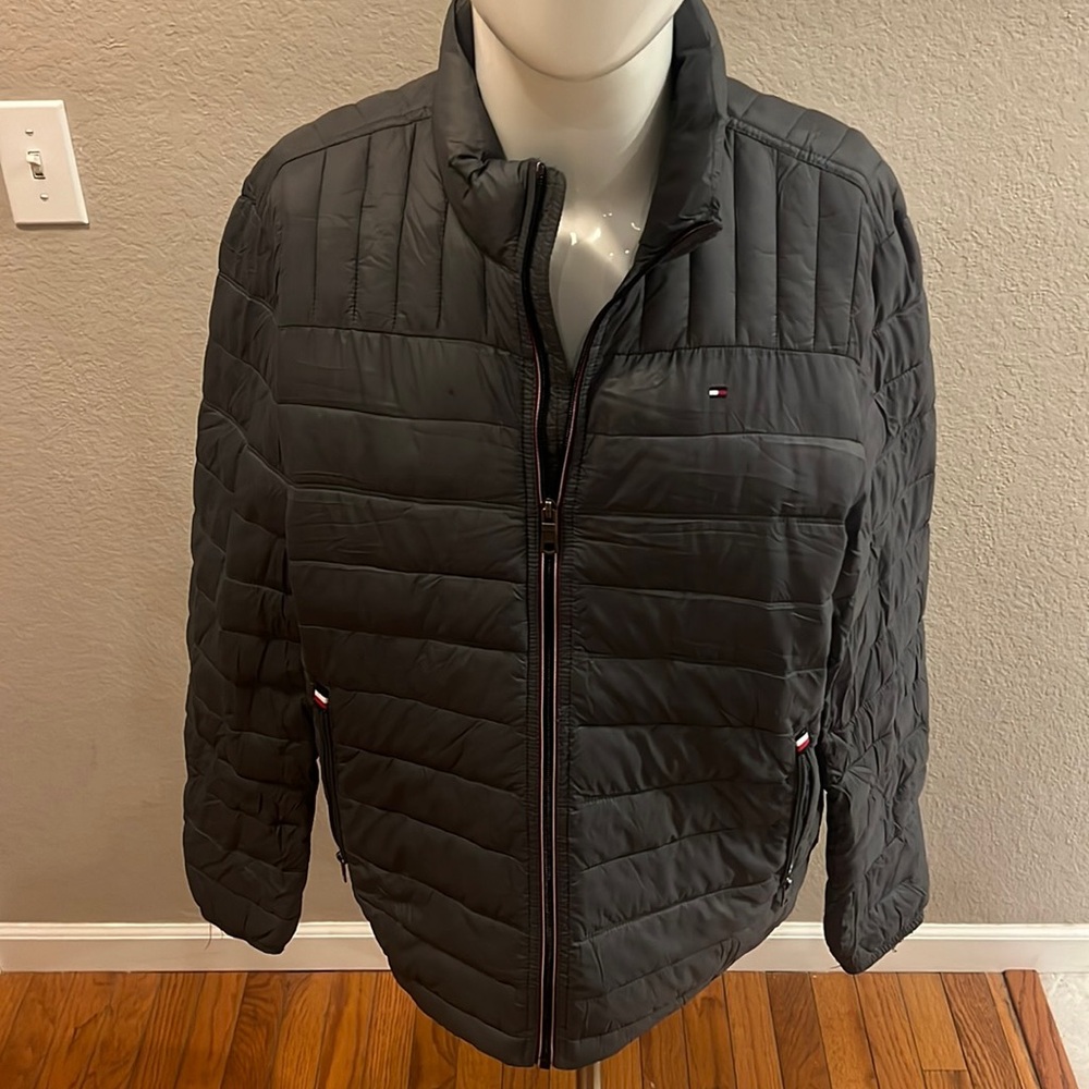 Tommy Hilfiger - Men’s Jacket Full Zip-Up Size Large - Gray
